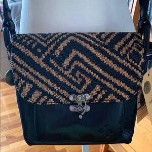Black and Tan Patterned Women's Bag